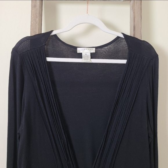 ⭐️40% Off⭐️ Kenar Black Tie Front Open Cardigan - Picture 7 of 8